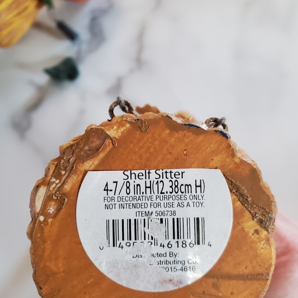 Scarecrow & Pumpkin Head Shelf Sitters 2 Piece Figurine Set - Picture 8 of 14